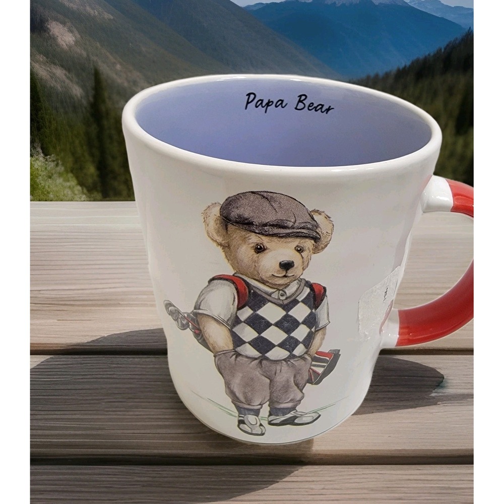 NEW Spectrum Designz Coffee Mug "Papa Bear" Golfing Themed 18oz Bear Golfer